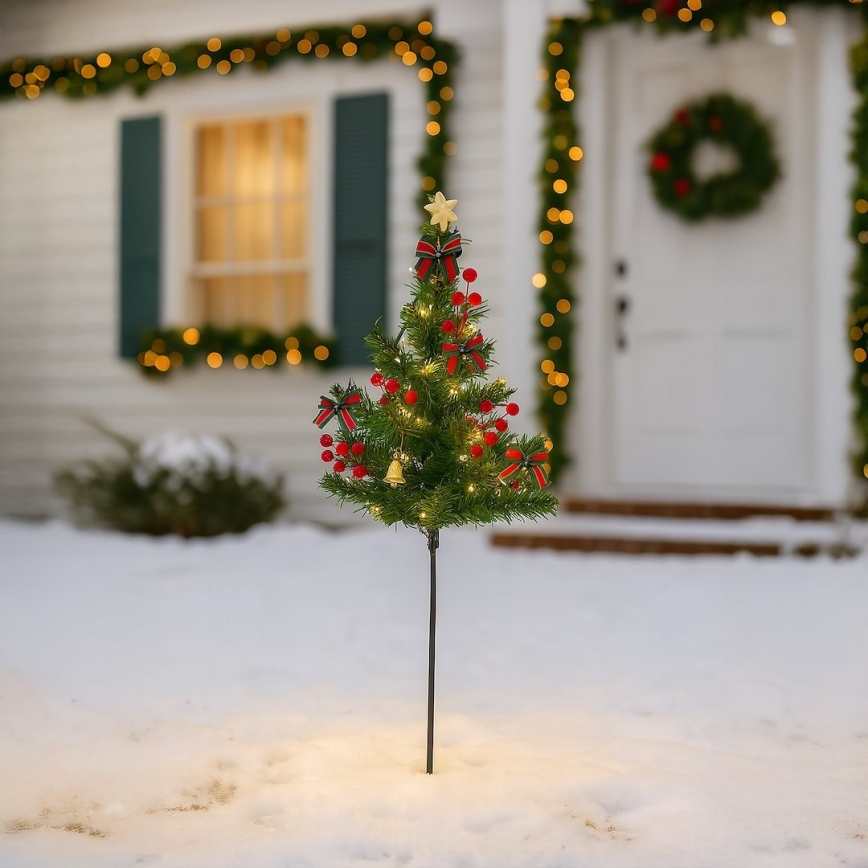 Decorațiune luminoasă de Crăciun cu LED, 1 W, 230 V, 75 cm, IP44, verde