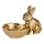 Decorațiune metalică Eglo 12x20 cm iepure cu bol/auriu