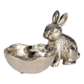 Decorațiune metalică Eglo 12x20 cm iepure cu bol/crom