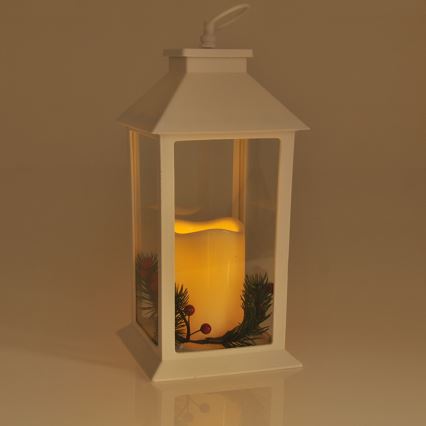 Decorațiuni de crăciun LED LED/3xAAA felinar alb lumânare