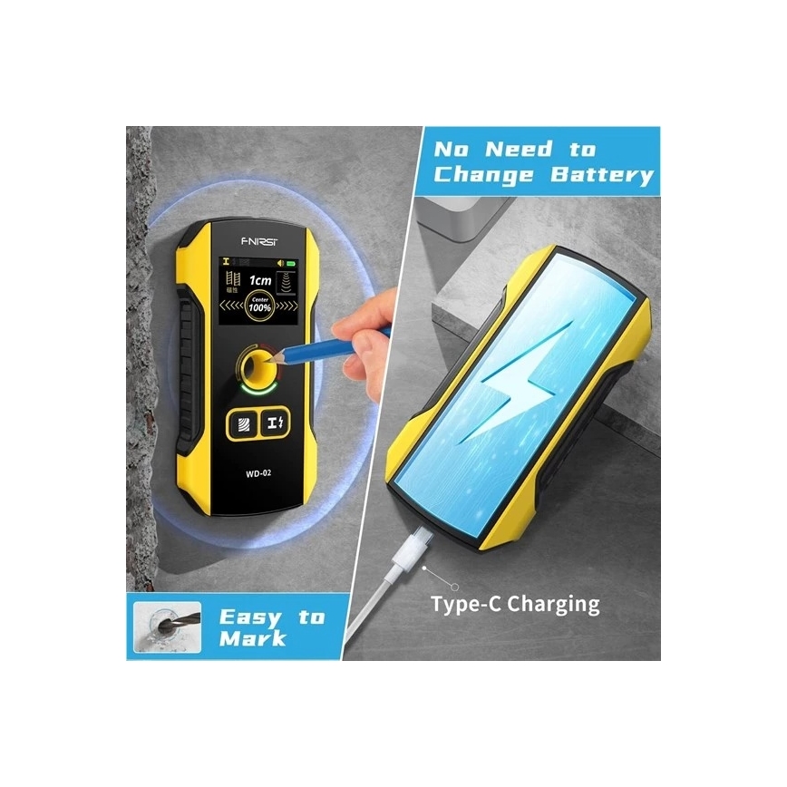 Detector de metale, tensiune și inhomogenități, 300 mAh, 5V