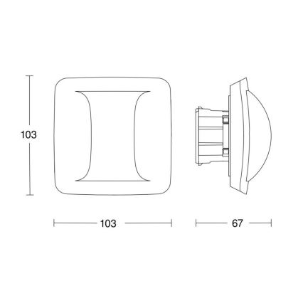 Detector de prezență Hallway BT IPD (Slave) alb Steinel 064556