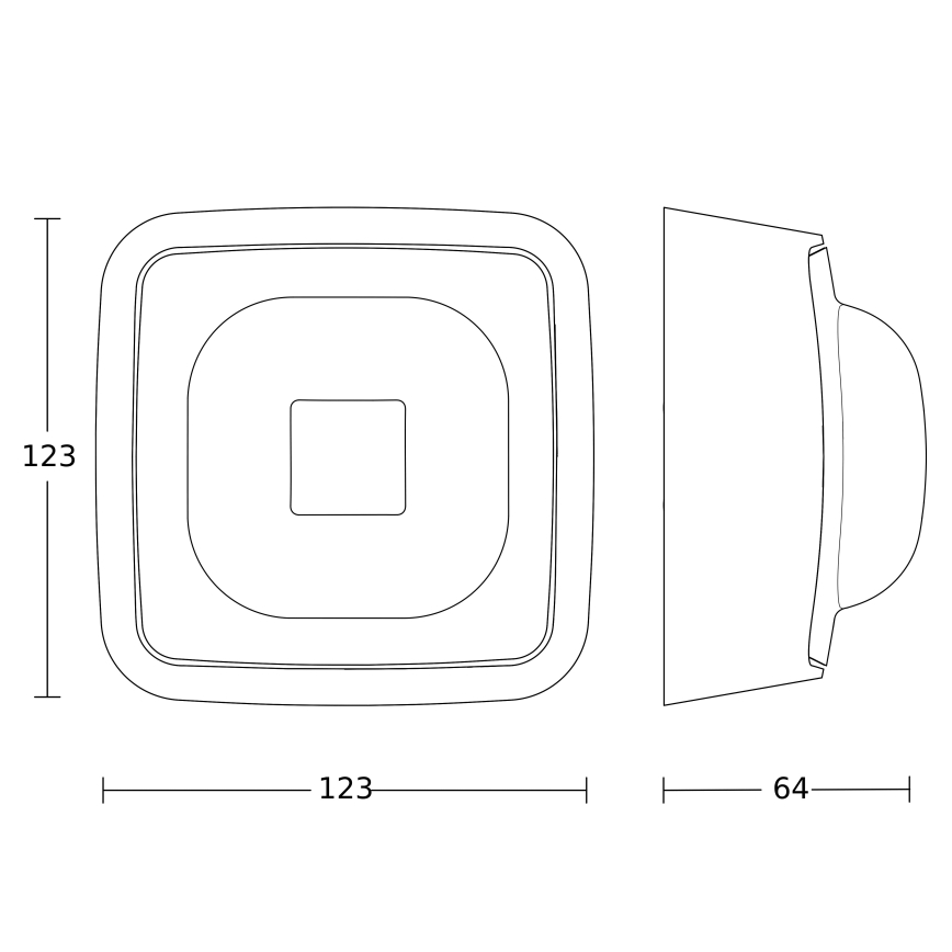 Detector de prezență încastrat Steinel 064402 IR QUATTRO HD-2 24m