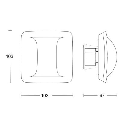 Detector de prezență Steinel 058029 Hallway DALI-2 APC alb