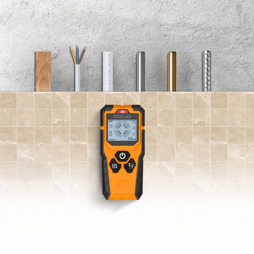 Detector digital multifuncțional 9V 1x6LR61 IP54 portocaliu