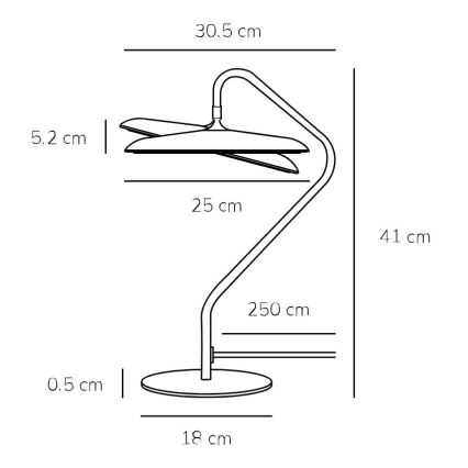DFTP by Nordlux - Lampă LED de birou ARTIST, 15W/230V, neagră