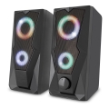 Difuzoare USB cu retroiluminare RGB 6W/5V negre Yenkee