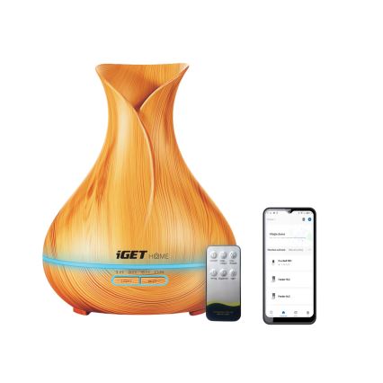 Difuzor de aromă LED RGBW și umidificator de aer LED/230V 500 ml Wi-Fi + telecomandă