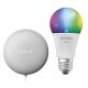 Difuzor inteligent Google Nest Mini + bec LED RGBW dimabil SMART+ E27/10W/230V Ledvance