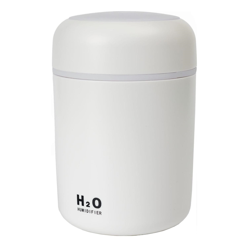 Difuzor LED RGB de arome și umidificator de aer cu ultrasunete LED/2W 300ml alb