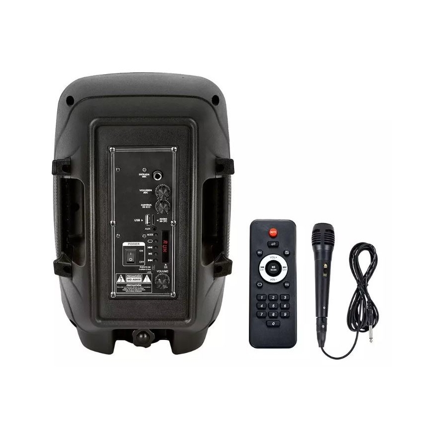 Difuzor portabil cu microfon Bluetooth 35W/3,7V LED RGB + telecomandă