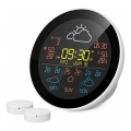 Dispozitiv TESLA Electronics - Stație meteo inteligentă cu senzor, baterie 400 mAh, Wi‑Fi Tuya, IP44