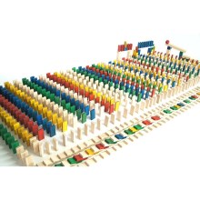 Dominouri din lemn colorate 830 buc. EkoToys