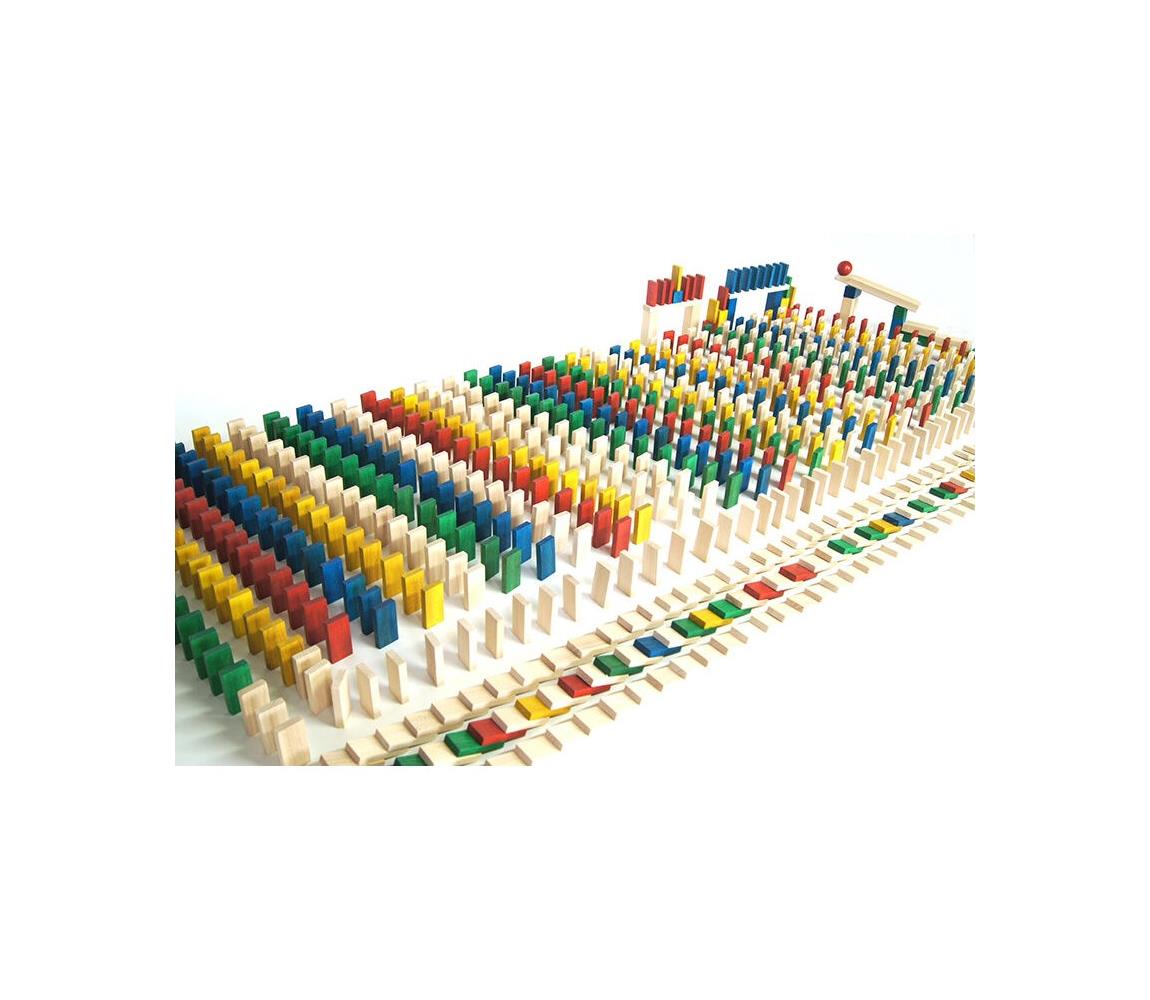 Dominouri din lemn colorate 830 buc. EkoToys