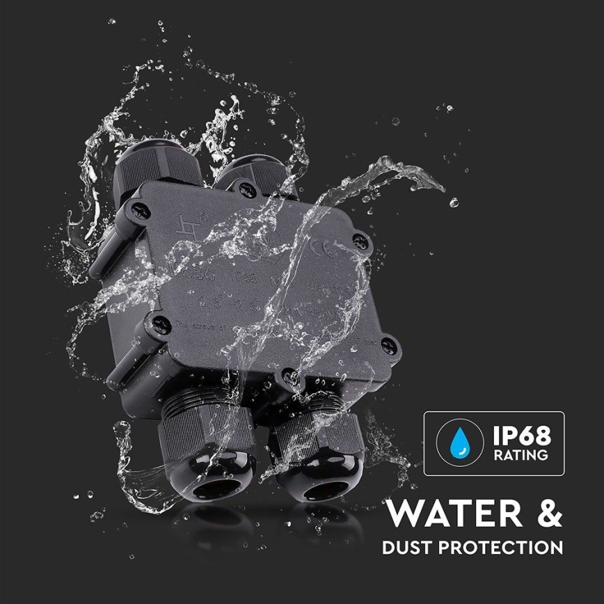 Doză de legături impermeabilă IP68 negru