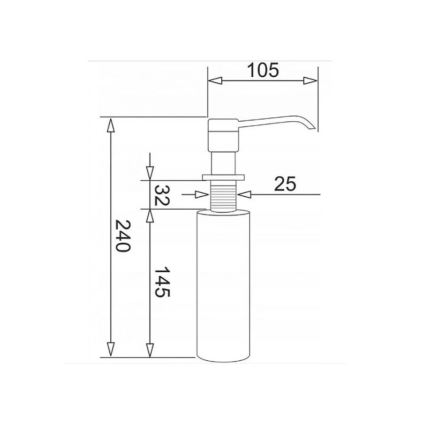 Dozator încastrat de săpun Pyramis 29192191 crom lucios