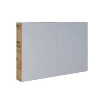 Dřevojas - Dulap cu oglindă pentru baie NEXI 100x68 cm, stejar