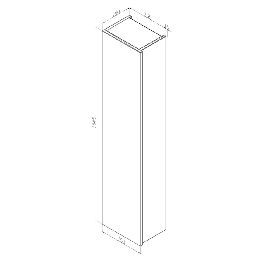 Dřevojas - Dulap suspendat pentru baie ZYLO 35x155 cm, alb