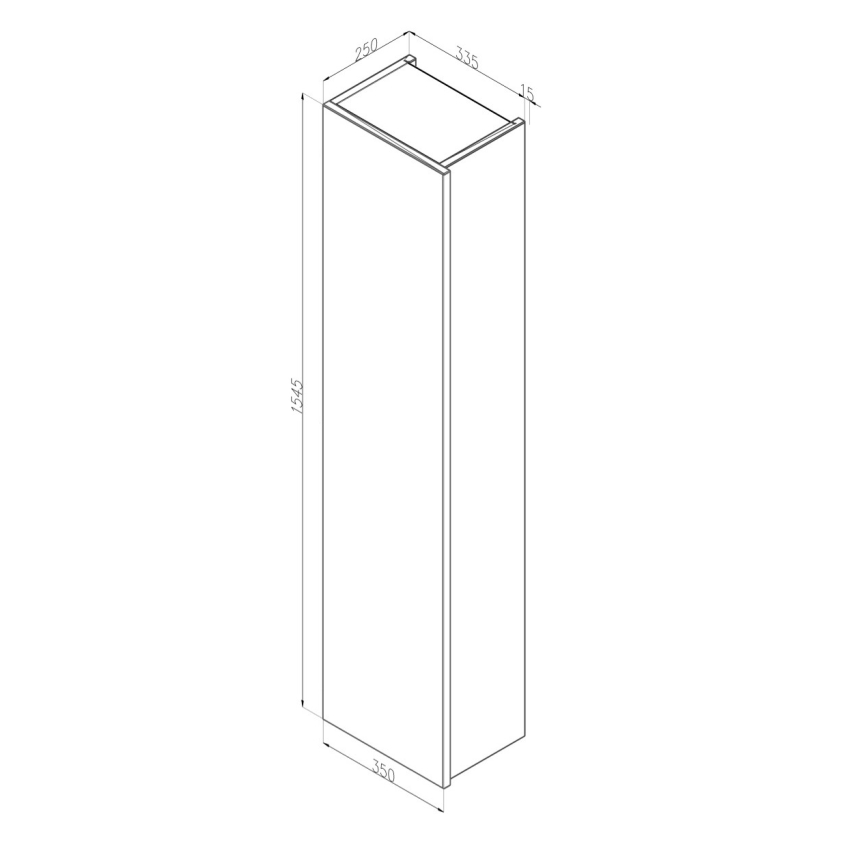 Dřevojas - Dulap suspendat pentru baie ZYLO 35x155 cm stejar închis