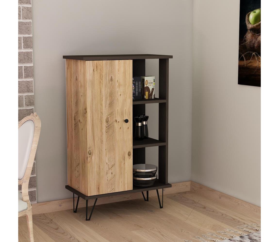 Dulap BETA 80x55 cm negru/maro