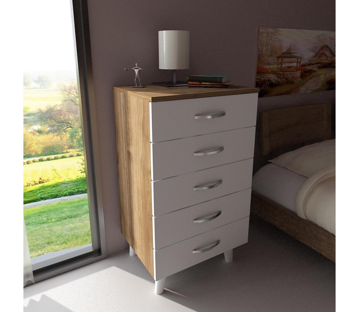 Dulap CEMRE 88x50 cm alb/maro