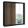 Dulap cu oglindă SANTINO 203 x 215 x 61 cm, negru/stejar craft