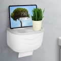 Dulap cu suport pentru hârtie igienică 21x13,5 cm alb/gri