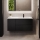 Dulap de baie cu lavoar HELSINKI 115 cm, pe partea dreaptă, negru