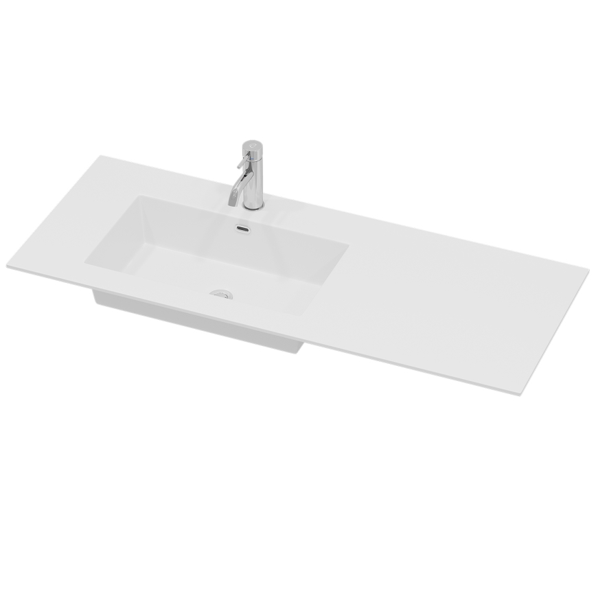 Dulap de baie cu lavoar HELSINKI 115 cm, stânga, negru