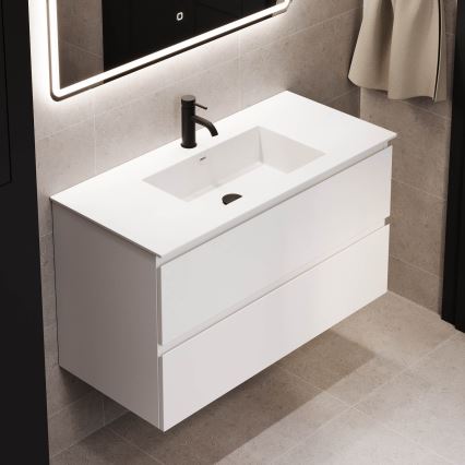 Dulap de baie cu lavoar HELSINKI 120 cm, alb