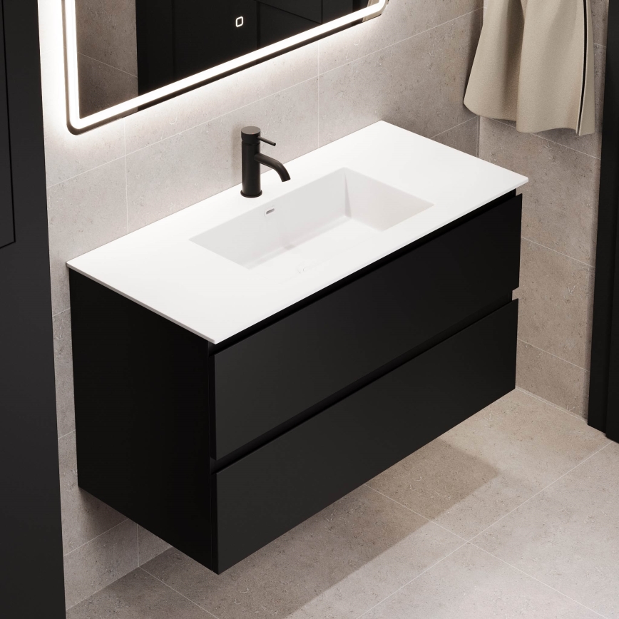 Dulap de baie cu lavoar HELSINKI 120 cm negru
