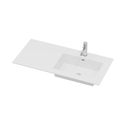 Dulap de baie cu lavoar HELSINKI 95 cm, versiune dreapta, alb
