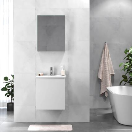 Dulap de baie cu lavoar KENWOOD 51x55x41 cm, alb