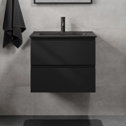 Dulap de baie cu lavoar KENWOOD 61 x 52 x 45 cm, negru