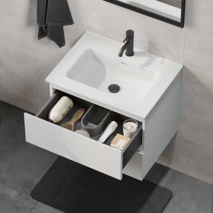 Dulap de baie cu lavoar KENWOOD 61x52x47 cm alb