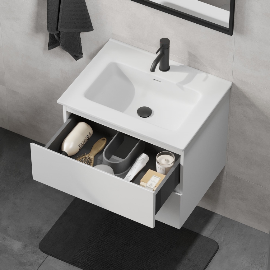 Dulap de baie cu lavoar KENWOOD 61x52x47 cm alb
