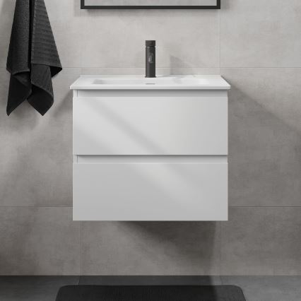 Dulap de baie cu lavoar KENWOOD 61x52x47 cm alb