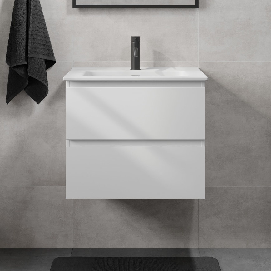 Dulap de baie cu lavoar KENWOOD 61x52x47 cm alb