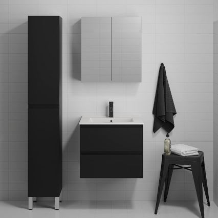 Dulap de baie cu lavoar KENWOOD 61x52x47 cm, negru