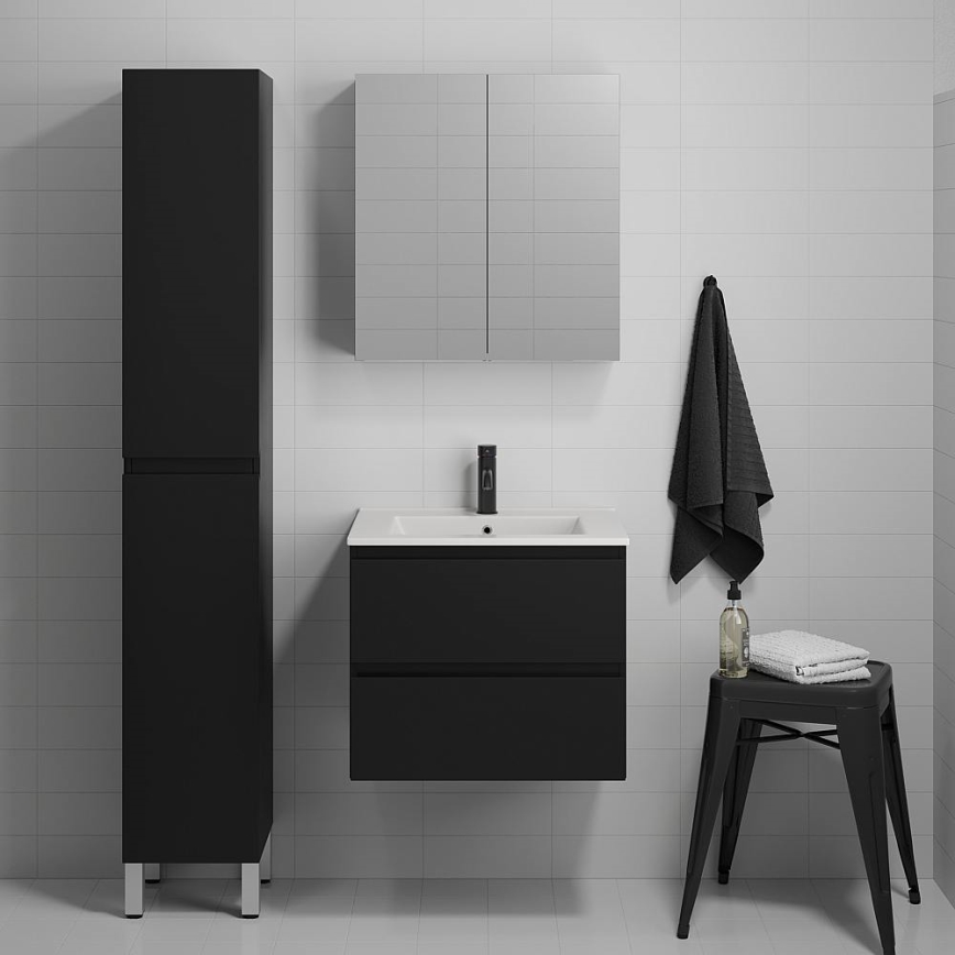Dulap de baie cu lavoar KENWOOD 61x52x47 cm, negru