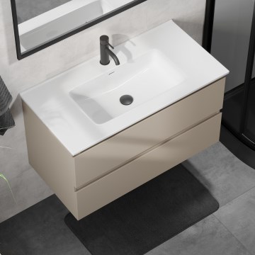 Dulap de baie cu lavoar KENWOOD 91 cm Marakesh/Alb