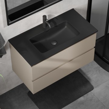 Dulap de baie cu lavoar KENWOOD, 91 cm, Marakesh/Negru