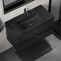 Dulap de baie cu lavoar KENWOOD, 91 cm, negru