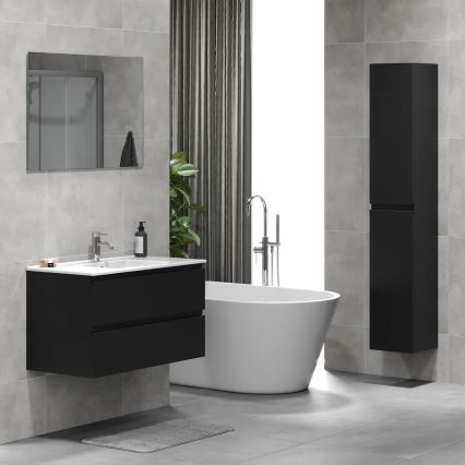 Dulap de baie cu lavoar KENWOOD 91x50x45 cm negru