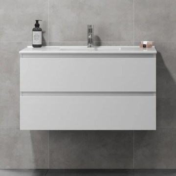 Dulap de baie cu lavoar KENWOOD 91x50x47 cm, alb