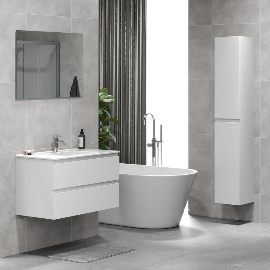 Dulap de baie cu lavoar KENWOOD 91x50x47 cm, alb