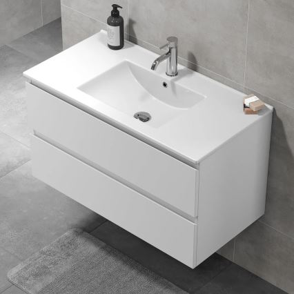 Dulap de baie cu lavoar KENWOOD 91x50x47 cm, alb