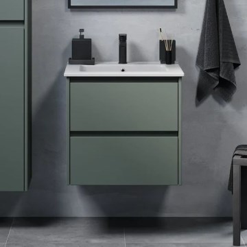 Dulap de baie cu lavoar MOLDE 60x55x46 cm, verde