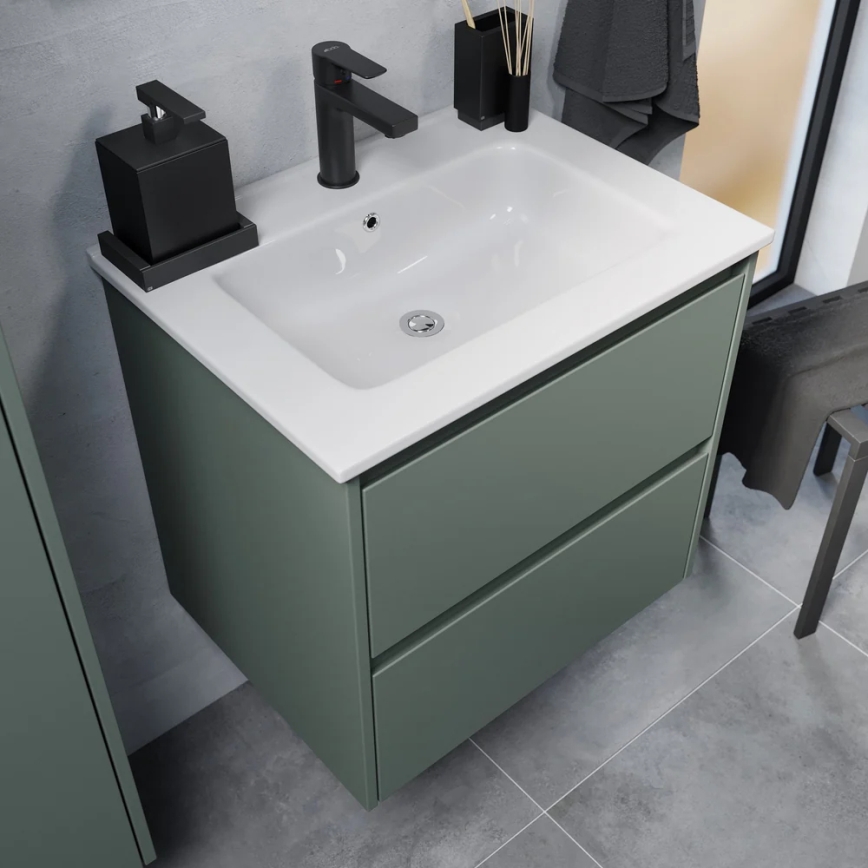 Dulap de baie cu lavoar MOLDE 60x55x46 cm, verde