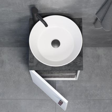 Dulap de baie cu lavoar TAARNHOLM, alb